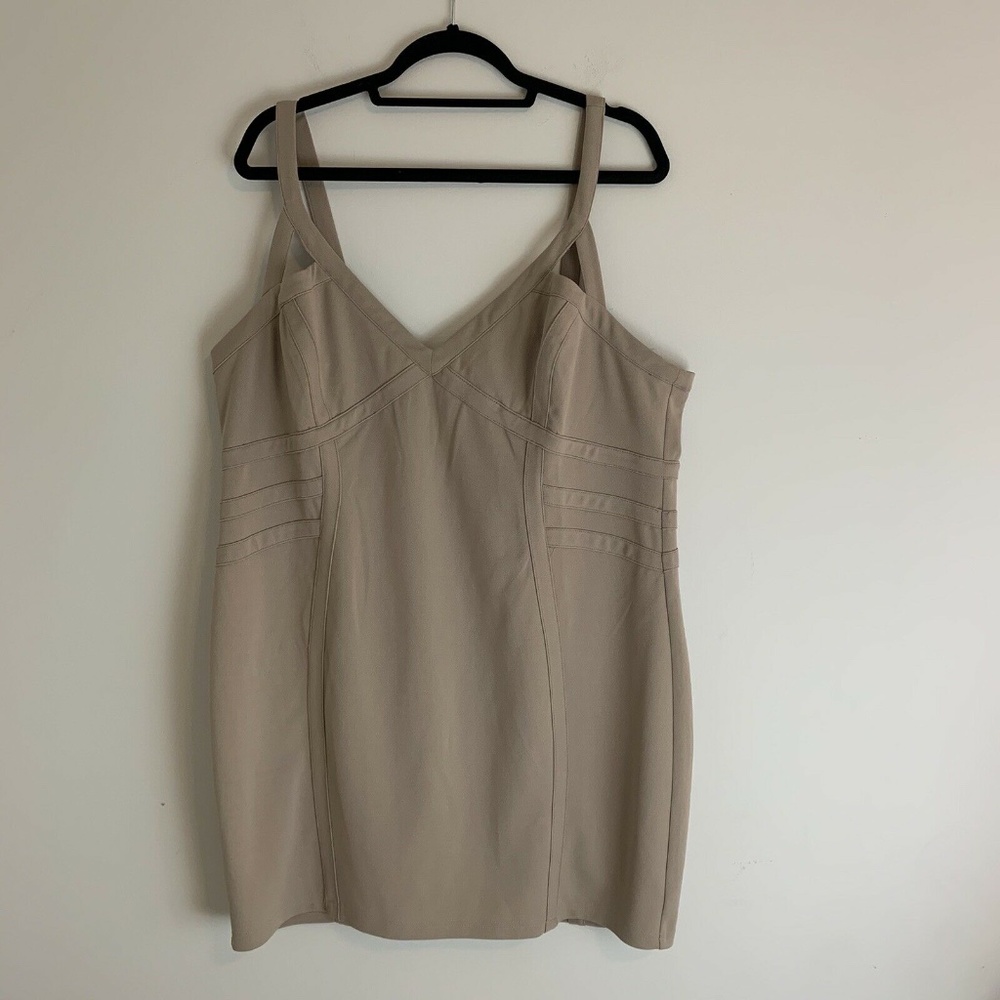 EUC! FOREVER 21 Plus Size 3X Dress Tan/Pink/Blush Sleeveless Dress